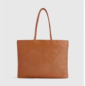 Quince Woven Tan Shoulder Bag